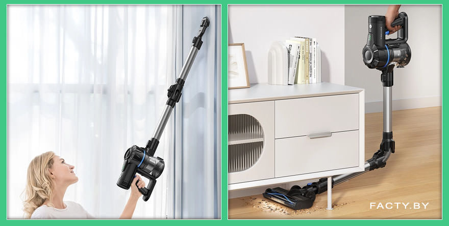 Преимущества вертикальных аккумуляторных пылесосов
