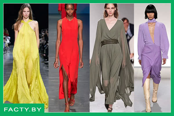 Актуальные цвета летних женских платьев Модные цвета 2020