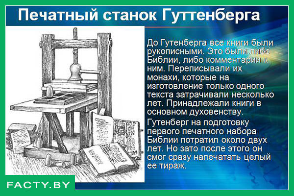 Печатный станок Гуттенберга
